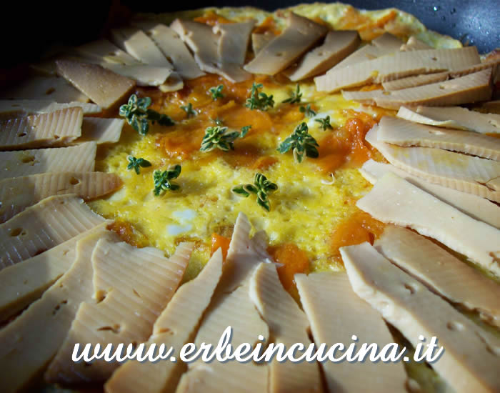 Frittata di zucca e timo citriodoro