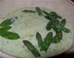 Asparagus soup with marjoram