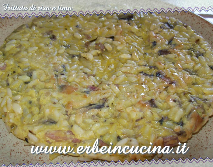 Frittata di riso e timo