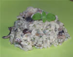 Mushroom risotto with calamint