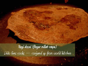 Ragi dosai – Finger millet indian crepes