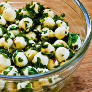 Marinated Fresh Mozzarella with Herbs