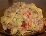 Tuna and sweet pepper pasta with herbes de Provence