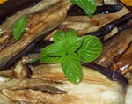 Insalata di melanzane e menta glaciale