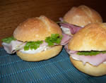 Roast ham sandwiches with chervil