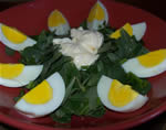 Green Purslane Salad with Eggs