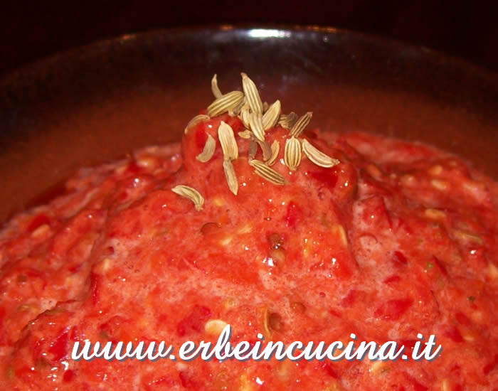 Salsa piccante con semi di finocchio