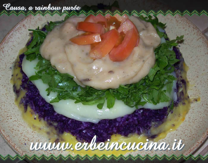 Causa, a rainbow purée