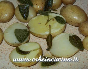 New potatoes with sage