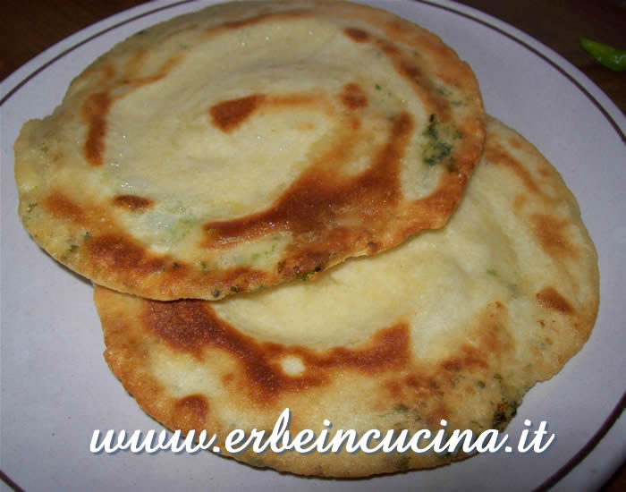 Indian parota with coriander and mint