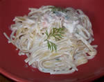 Salmon pasta with dill