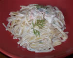 Pasta con salmone e aneto