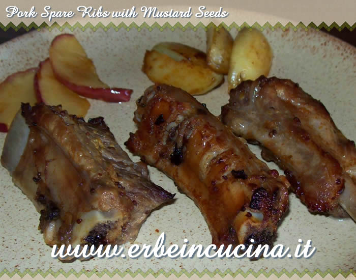 Pork spare ribs with mustard seeds