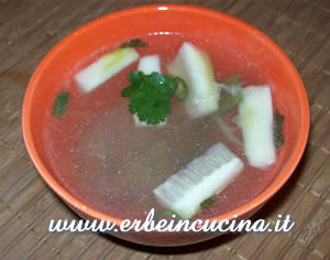 Chinese soup with ginger and coriander