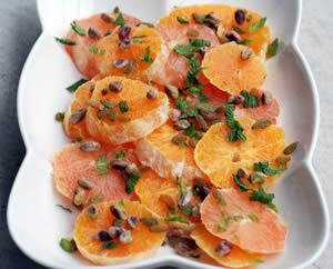 Citrus Salad with a Cinnamon Yogurt Dressing