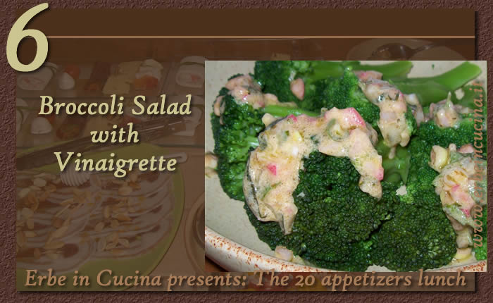Broccoli salad with vinaigrette