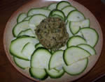 Carpaccio di zucchina con salsa verde