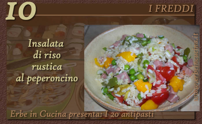 Insalata di riso rustica al peperoncino