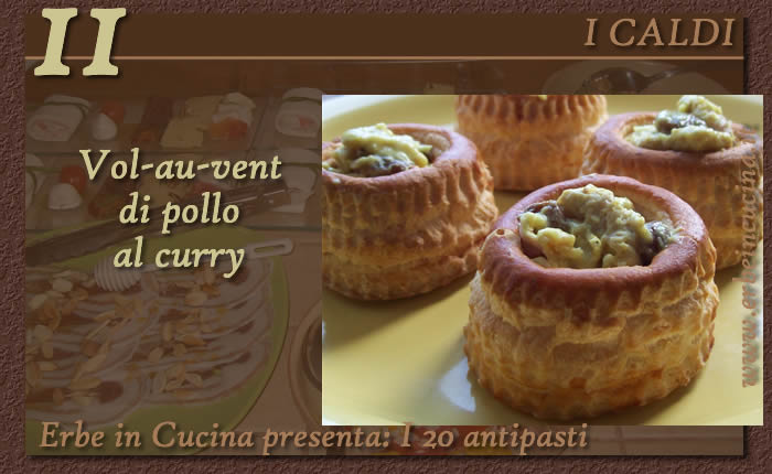 Vol-au-vent di pollo al curry