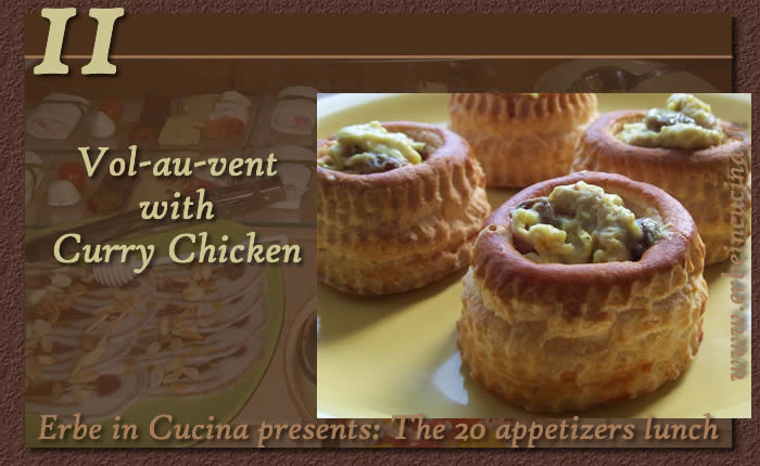 Vol-au-vent with chicken curry