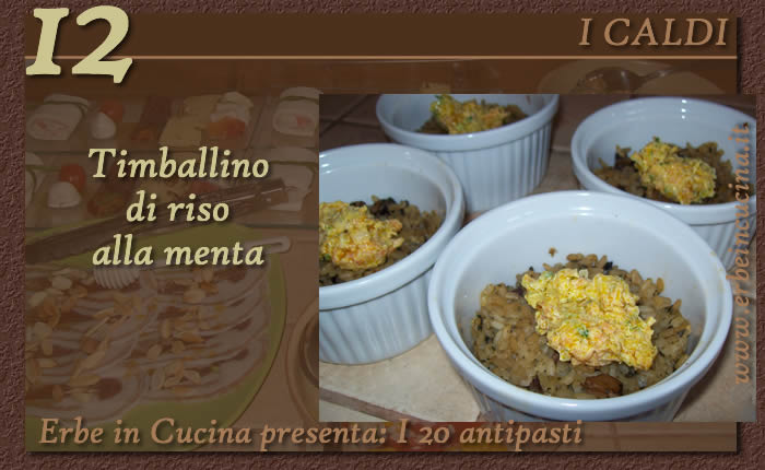 Timballino di riso alla menta