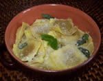 Ravioli con menta e salvia