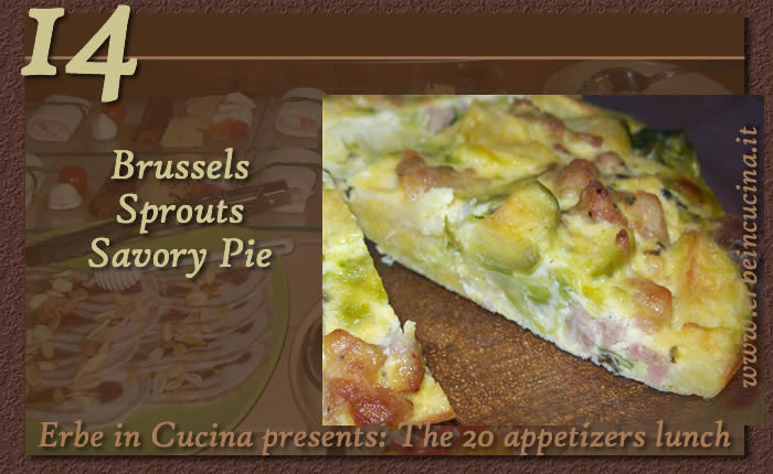 Brussels sprouts savory pie with sage