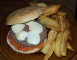 Hamburger con salsa chili