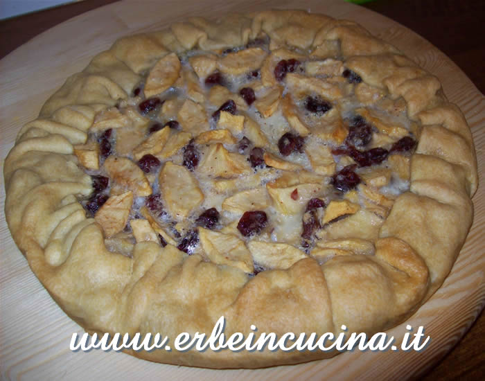 Torta di mele e cranberries