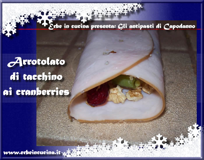 Arrotolato di tacchino ai cranberries