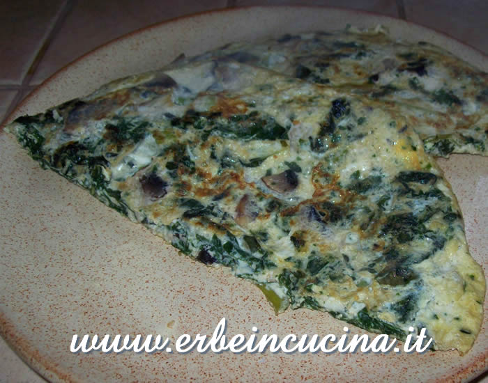 Frittata di bok choi e ortica