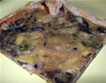 Mushroom quiche with pennyroyal