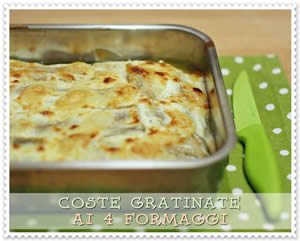 Coste gratinate ai 4 formaggi