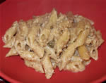 Gorgonzola and walnuts pasta with marjoram