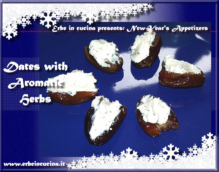 Dates with aromatic herbs
