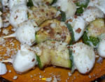 Gnocchi skewers with almonds and sage