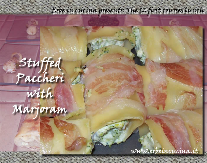 Stuffed Paccheri with marjoram