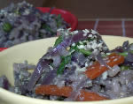 Fried Rice with mizuna and sesame seeds