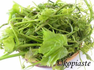 Ampelokorfades Toursi (Pickled Vineyard Shoots)