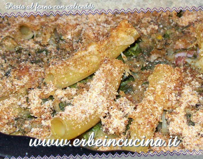 Pasta al forno con caliceddi