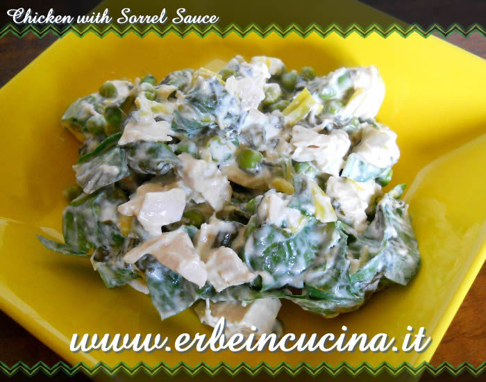 Chicken with sorrel sauce