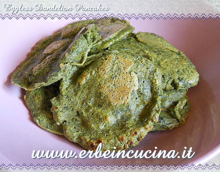 Eggless Dandelion Pancakes