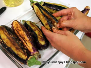 Eggplant stuffed with dry spices