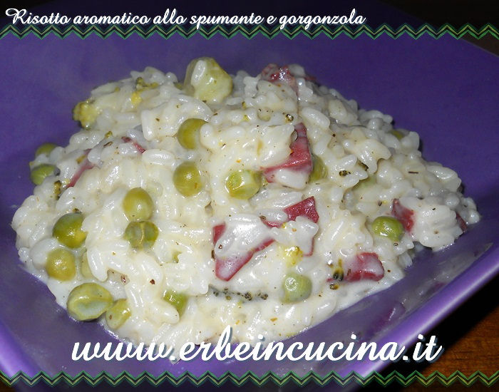 Risotto aromatico allo spumante e gorgonzola