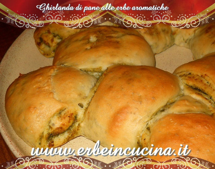 Ghirlanda di pane alle erbe aromatiche