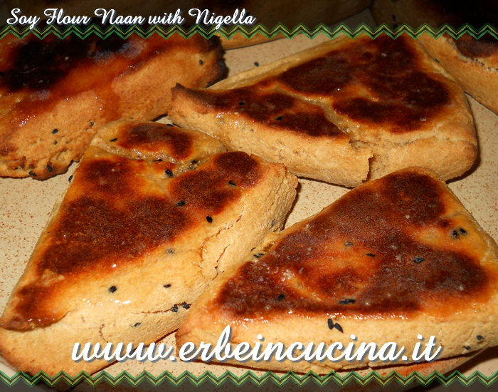 Soy flour naan with nigella