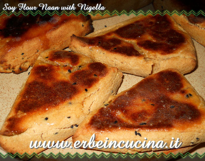 Soy flour naan with nigella