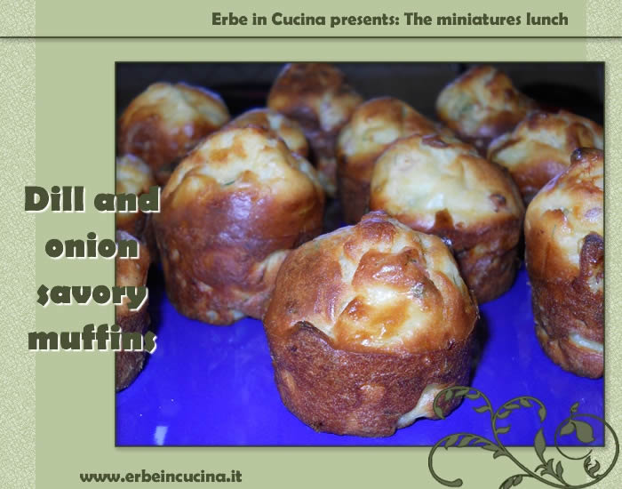 Dill and onion savory muffins
