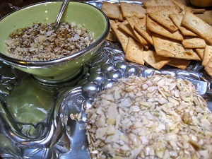Goat Cheese Spread with Honey, Almonds, and Orange Blossom Water