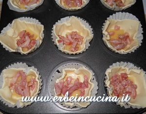 Mini quiche Lorraine with tarragon